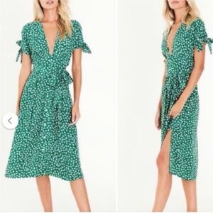 Faithfull the Brand Nina Midi Dress Vintage Bloom Green